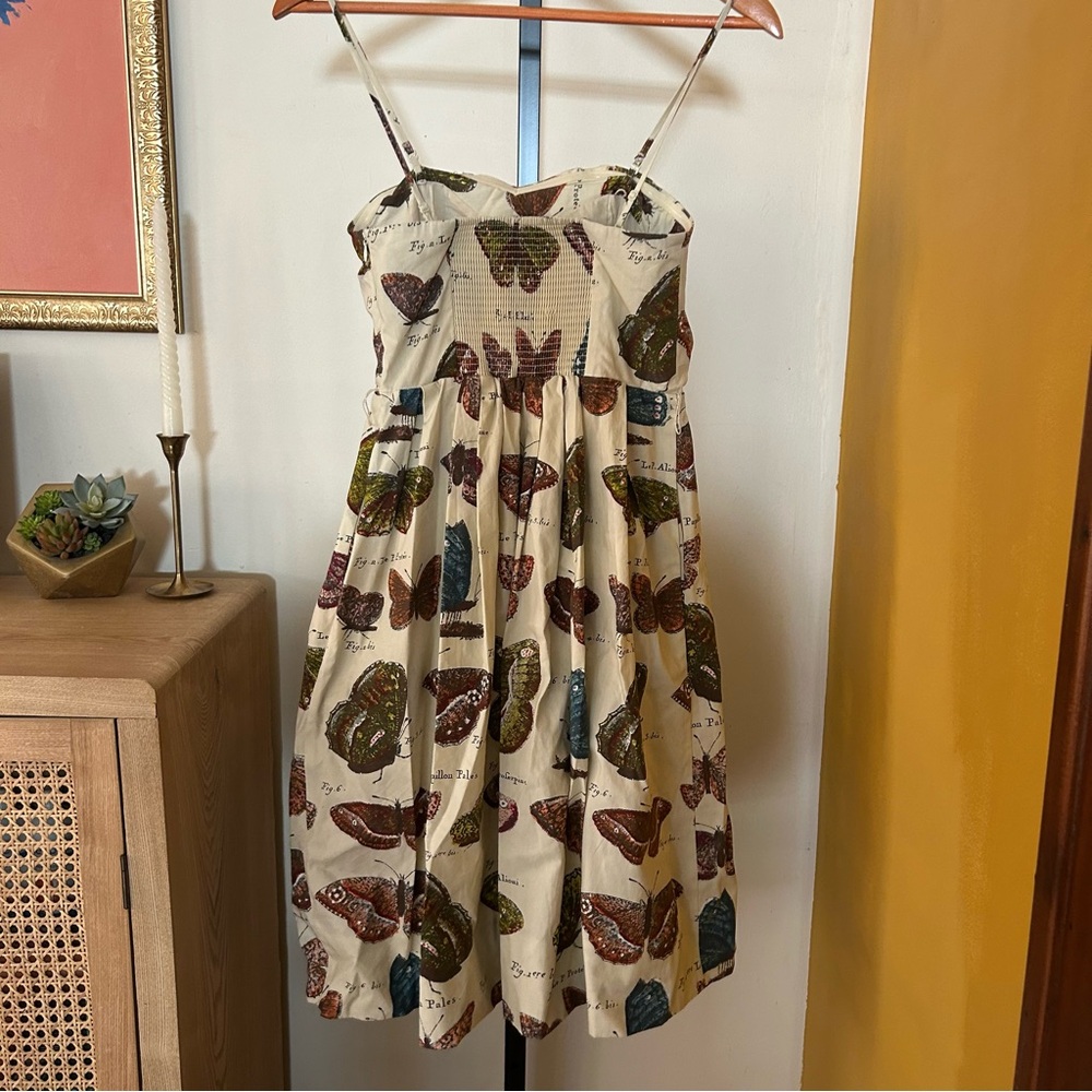 Anthropologie Maeve Lepidoptera Butterfly Dress Botanical Whimsical Fairy Size 0 - Picture 4 of 8